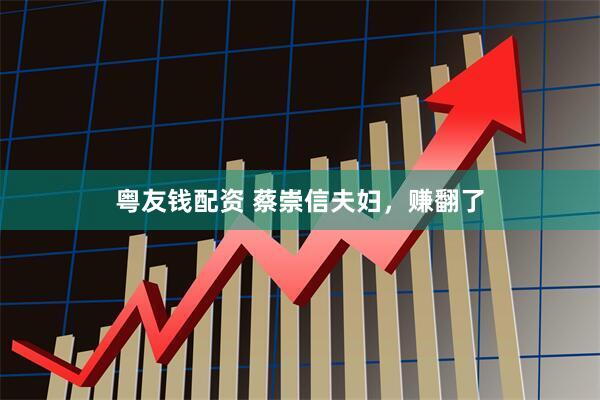 粤友钱配资 蔡崇信夫妇，赚翻了