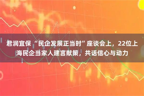 君润宜保 “民企发展正当时”座谈会上，22位上海民企当家人建言献策，共话信心与动力